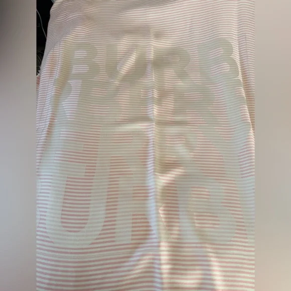 Burberry Pink Striped Scarf 140 x 140 cm - Picture 7 of 7